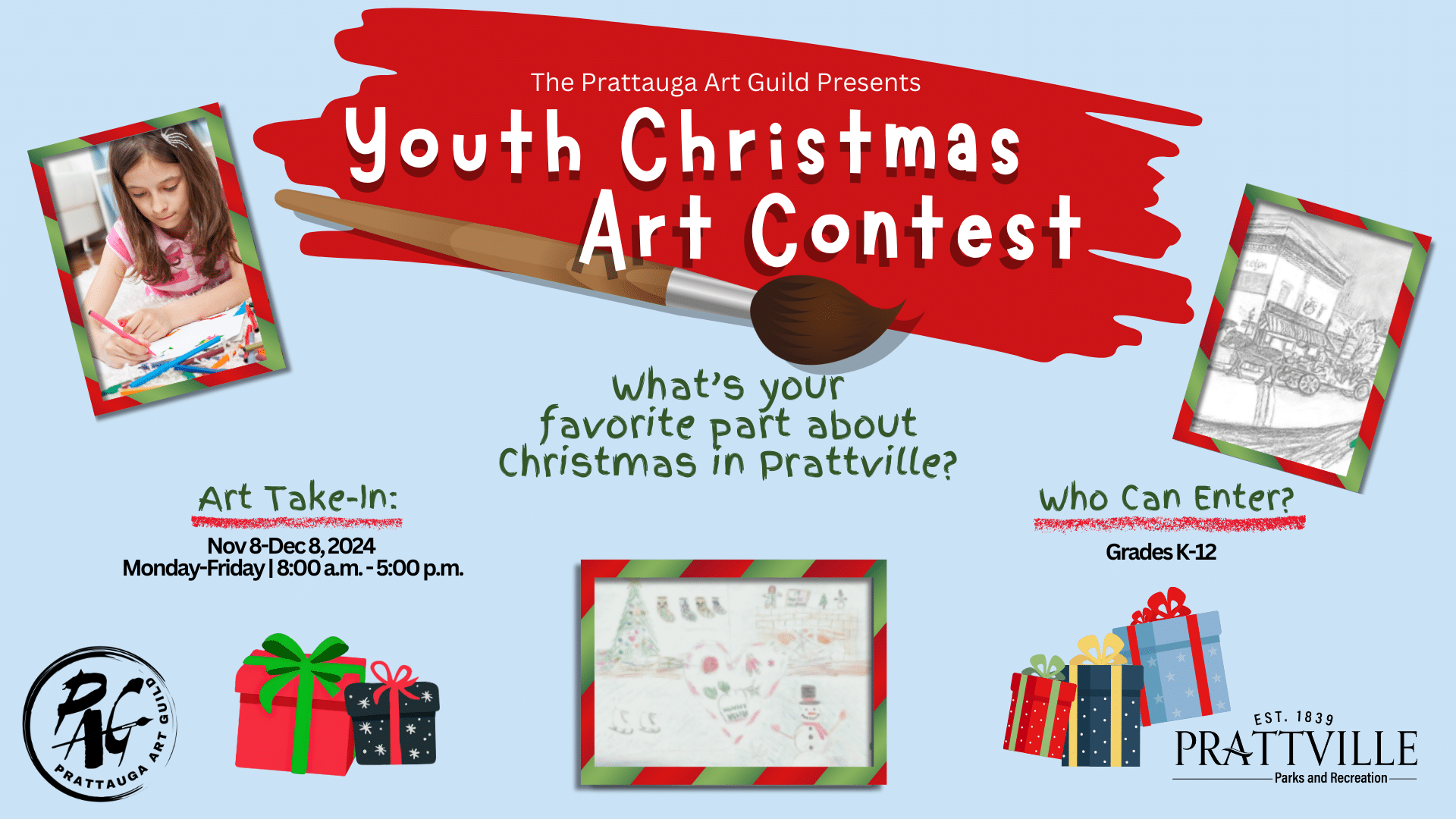 Youth Christmas Art Show hosted by Prattauga