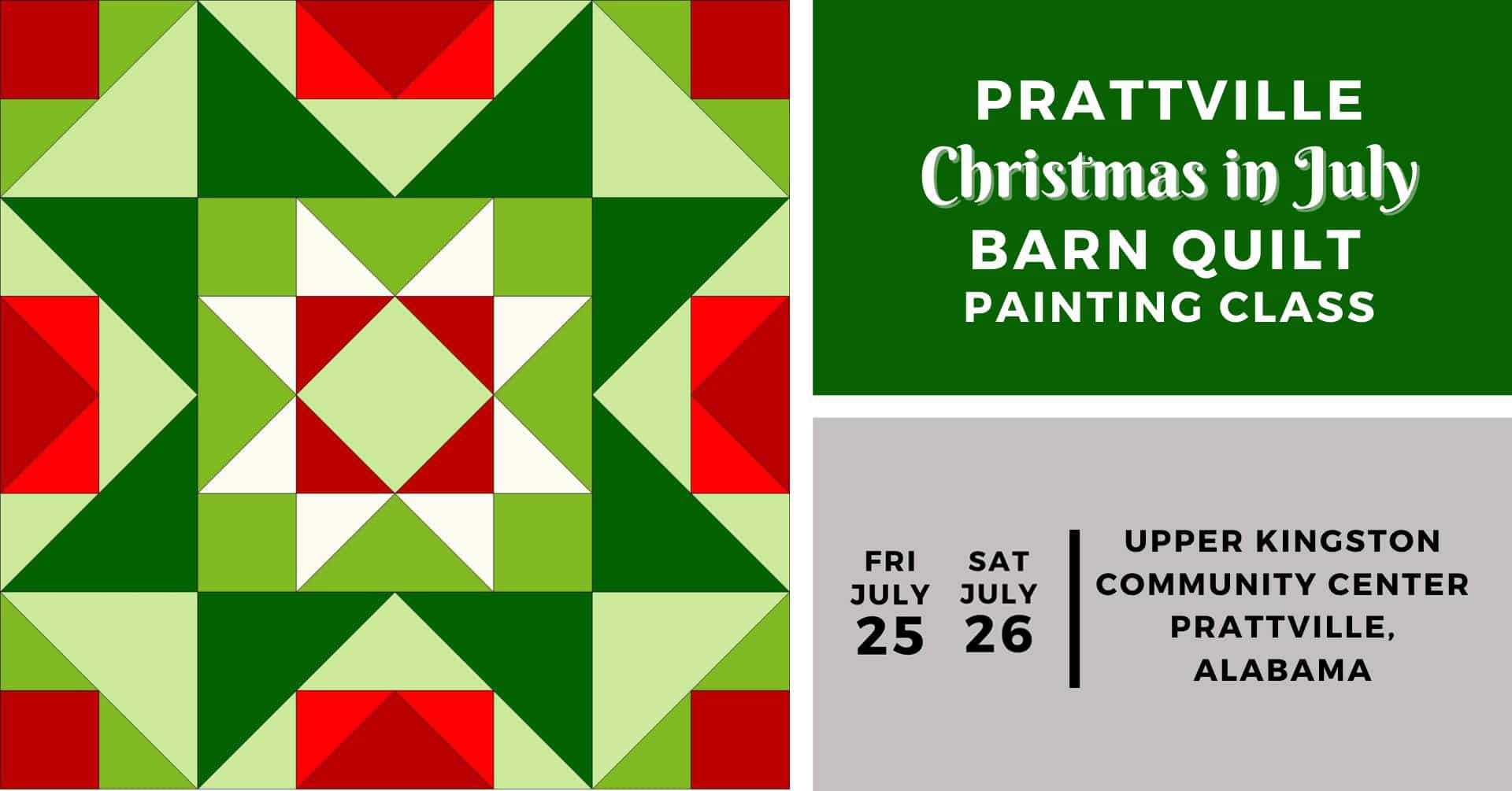 Christmas In July Barn Quilt Class