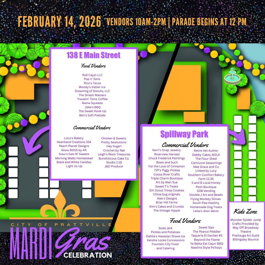 Mardi Gras Vendor Map